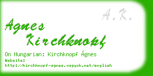 agnes kirchknopf business card